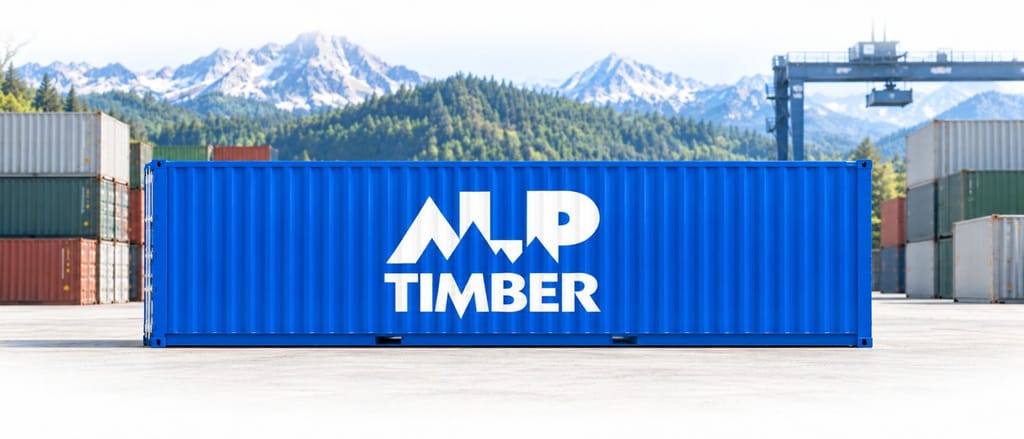 Container Alp Timber per l'export marittimo